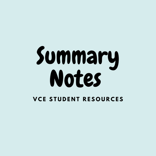 VCE Summary Notes