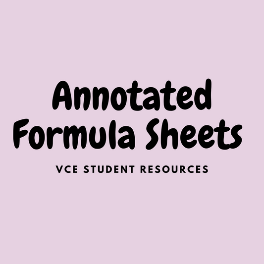 VCE Annotated Formula Sheets